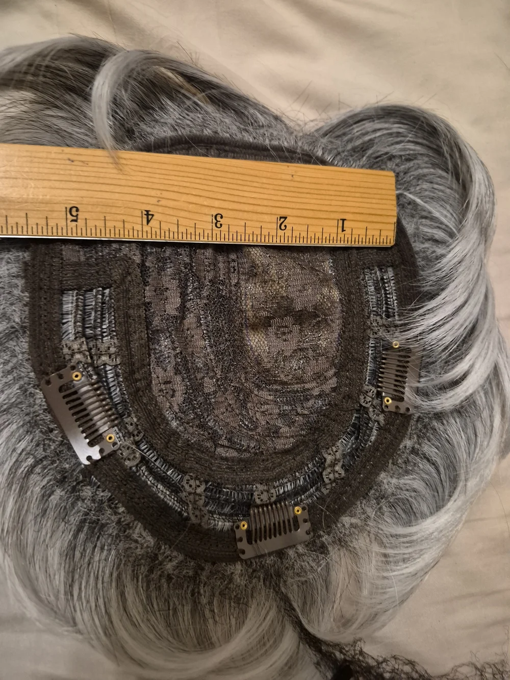 Gray Clip-In hair Topper